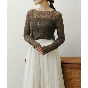 tシャツ 「NOAHL」シアーレーストップス レディース