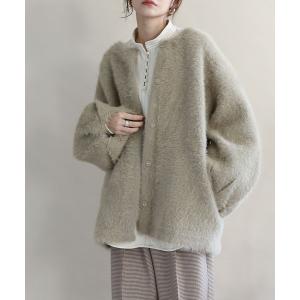 コート アウター 「NOAHL」シャギーニットコート レディース