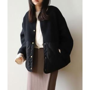 コート アウター 「NOAHL」キルティング×ボア切り替えコート レディース