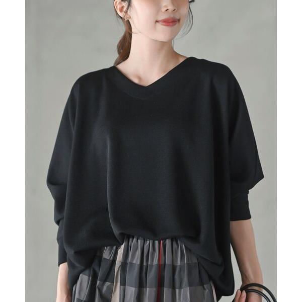 ラメサカリバ裾タックプルオーバー レディース