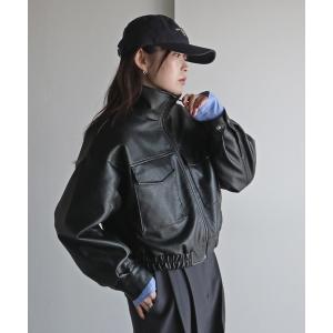 GapStudio レザージャケット ライダース クロップド デニム ライダース