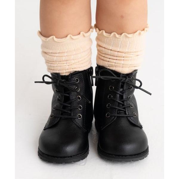 ブーツ 「POMPKINS/ポプキンズ」ベビー編み上げブーツ キッズ 子供 男の子 女の子