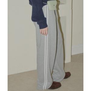 ワイドパンツ スウェットパンツ ジャージ double lace sweat pants / ダブルレーススウェットパンツ レディース