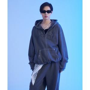 パーカー ピグメント加工ジップパーカー　「SETUP着用可能」 メンズ レディース