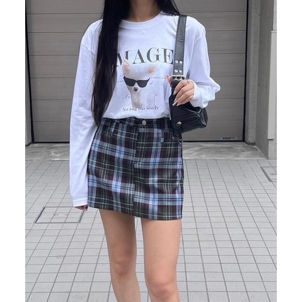 tシャツ ビッグDOGプリントロンT レディース