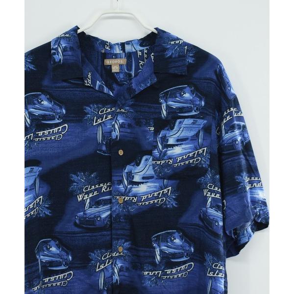 シャツ 「ヴィンテージ古着」GEORGE Classic Wave Rider 総柄 ショートスリー...