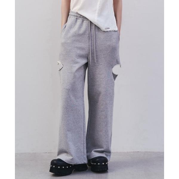 ワイドパンツ スウェットパンツ ジャージ SLIT SWEAT PANTS with PEARL/ス...