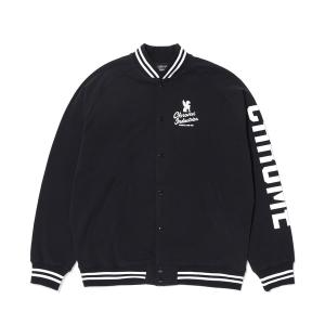 スタジャン CHROME/クローム スタジアムジャケット オーバーサイズ ルーズシルエット ストレッチ JP255BK メンズ レディース