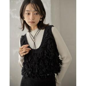 美品✨ドゥロワー ニットベスト フリンジ ブラック 2026年最新】ドゥロワー フリンジ ベストの人気アイテム - メルカリ