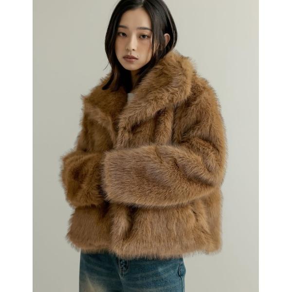 ブルゾン アウター 「ZOZOTOWN限定再販」ビッグカラーフェイクファーショートコート レディース