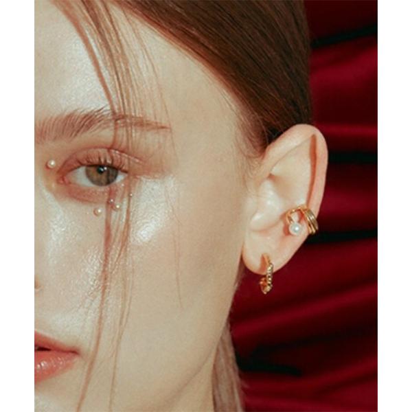 イヤーカフ ●Two-line Triple Bow Earcuff レディース メンズ