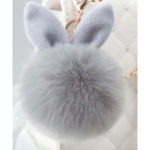 キーホルダー ポンポン ファー チャーム ふわふわ