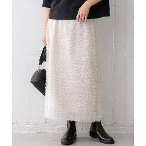 スカート 「洗える」ヘアリーカットジャカード スカート