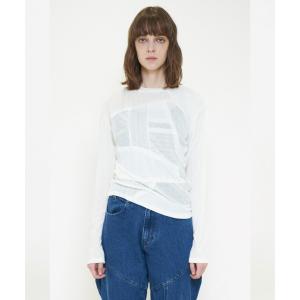 tシャツ PATCHWORK RIB TOP レディース