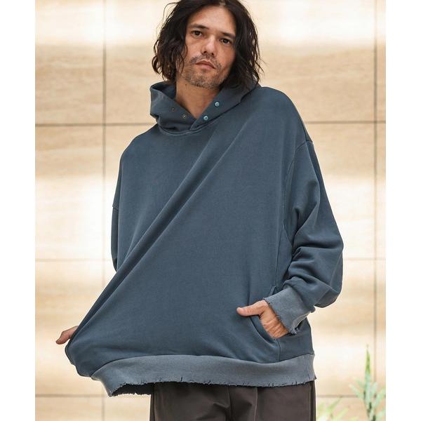 パーカー mpa3580-Vintage Indigo Like Stud Button Pull ...