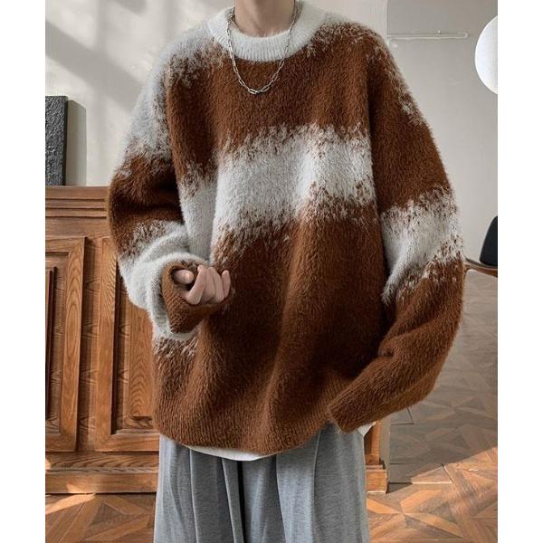 セーター ニット ニュアンス柄シャギーニット メンズ レディース