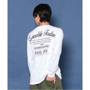 tシャツ 「大人向けサイズあり」「プチプラ」バックメッセージロゴ長袖Tシャツ キッズ 子供服 男の子