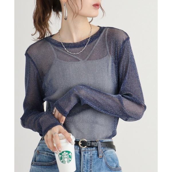 tシャツ je crois soi ラメ混セカンドスキンプルオーバー レディース