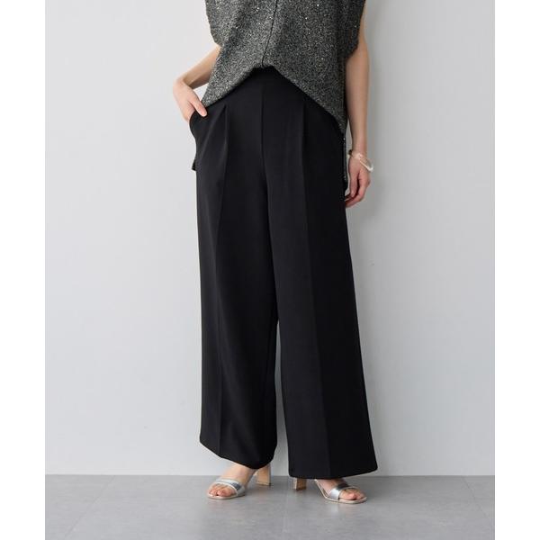 パンツ 「anyfee」ニットジョーゼットワイドパンツ「大きいサイズ/プラスサイズ」2025SS レ...
