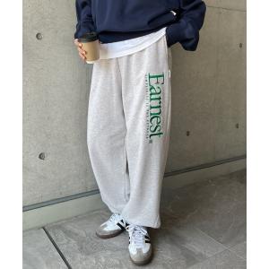 スウェットパンツ ジャージ Earnestエンブロイダリー裏毛スウェットパンツ レディース メンズ