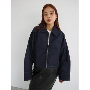 デニムジャケット gジャン Rigid Zip Denim Jacket レディース