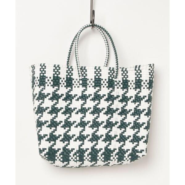 かごバッグ カゴバッグ 「Moon Bird/ムーンバード」手編みのメルカドバッグ・CHECK（S）