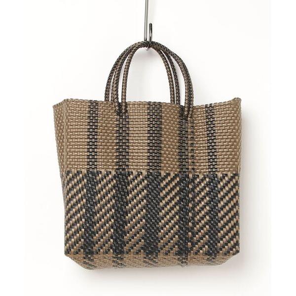 かごバッグ カゴバッグ 「Moon Bird/ムーンバード」手編みのメルカドバッグ・STRIPE（M...