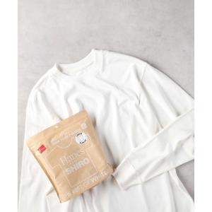 tシャツ 「HANES」SHIRO クルーネック長袖Tシャツ メンズ レディース