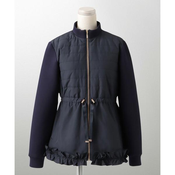 コート アウター キルティング 中綿 ペプラム ジャケット HUIT レディース