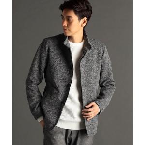 ツイードダブルフェイス スタンドカラーブルゾン メンズ
