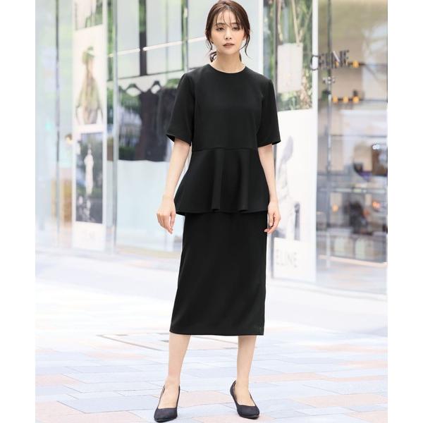 セットアップ ペプラムブラウス タイトスカート セットアップ スーツ フォーマル セレモニー 卒業式...