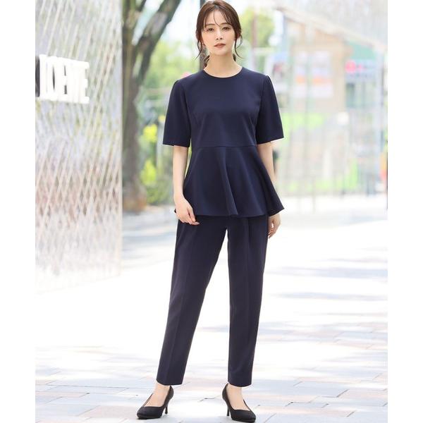 セットアップ ペプラムブラウス テーパードパンツ セットアップ スーツ フォーマル セレモニー 卒業...