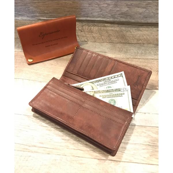 財布 メンズ esperanto (エスペラント)/イタリアレザー（プエブロ）　長財布（マチ付き）