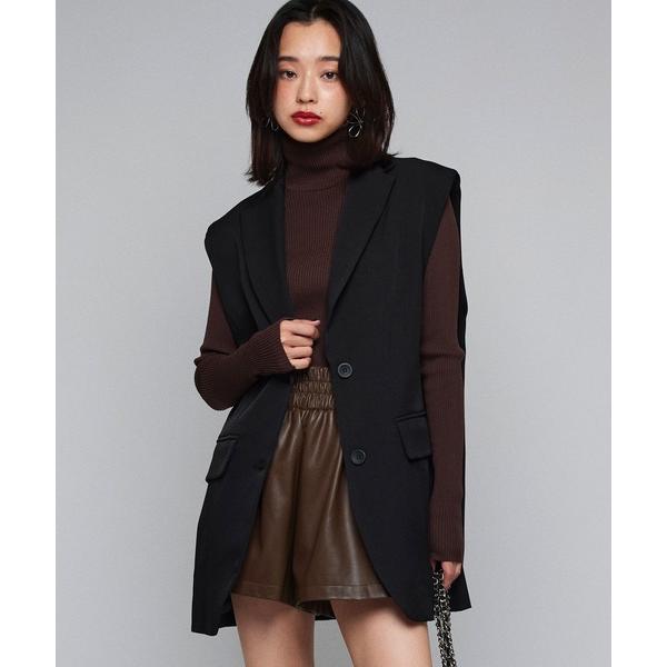 ベスト ジレ テーラードジレ　ベスト　メンズライク　マニッシュ　オフィスカジュアル レディース