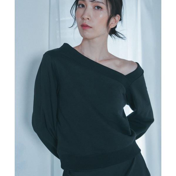 トレーナー スウェット 「Nora Lily」「elle」Asymmetry Square Neck...