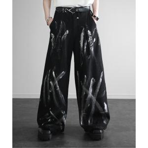 パンツ Foil Print Wide Denim Pants - 箔プリントワイドデニムパンツ メンズ レディース