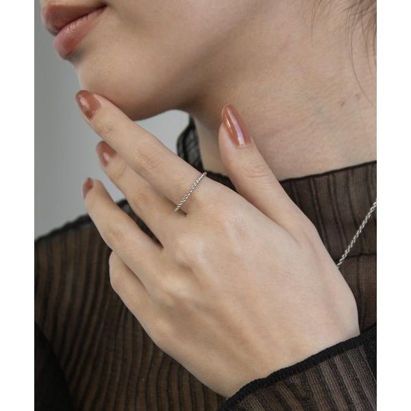 指輪 リング 金属アレルギー対応 ツイストデザインステンレスリング レディース メンズ