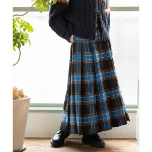 スカート チェックツイルキルトスカート