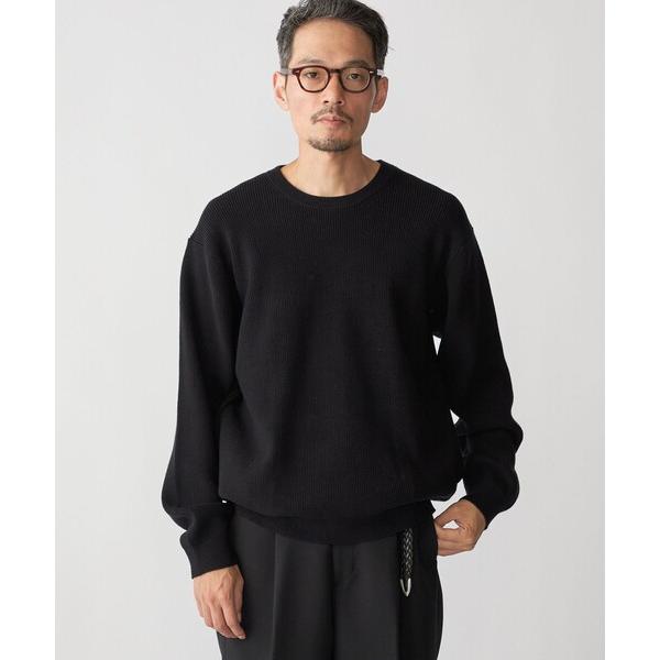 セーター ニット SHIPS:「洗濯機可能」SOLOTEX(R) 12ゲージ コットン 畦編み クル...