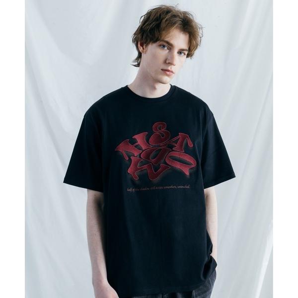 tシャツ 「BLAYMORE」 Shadow-Font Graphic T / 刺繍+インクジェット...