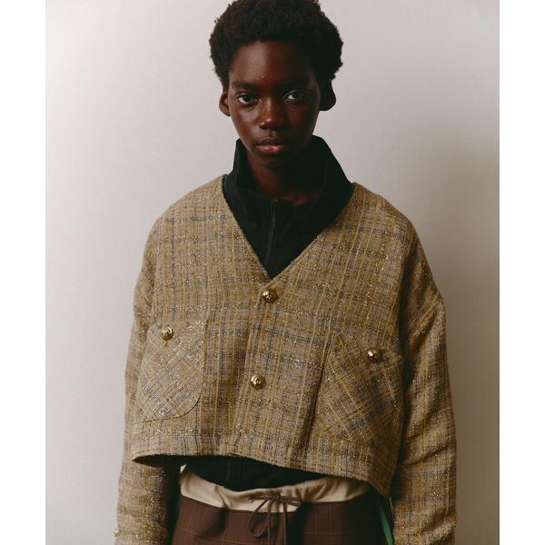 ジャケット ノーカラージャケット TWEED NOCOLLAR JACKET メンズ レディース