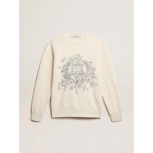 tシャツ スウェットシャツ メンズ コットン（ユーズドホワイト） フロントエンブロイダリー メンズ