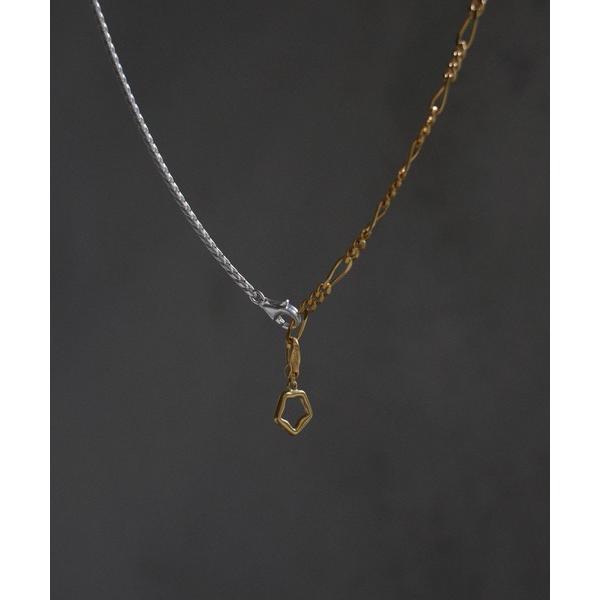 ネックレス SILVER925 18KGP シェードコンビチェーンネックレス メンズ レディース