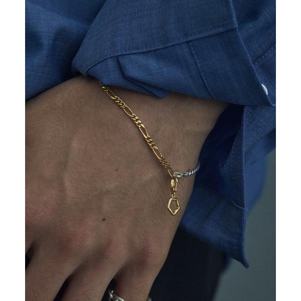 ネックレス SILVER925 18KGP シェードコンビチェーンブレスレット MIX-M- メンズ...