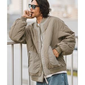 ブルゾン アウター mj10311- ルーズシルエットキルティングボンバーブルゾン メンズ