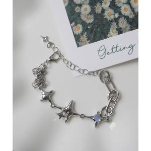 希少✨LOEWE ロエベ チャーム ブレスレット シルバー系 ラインストーン 希少✨LOEWE ロエベ チャーム ブレスレット シルバー系 ラインストーン