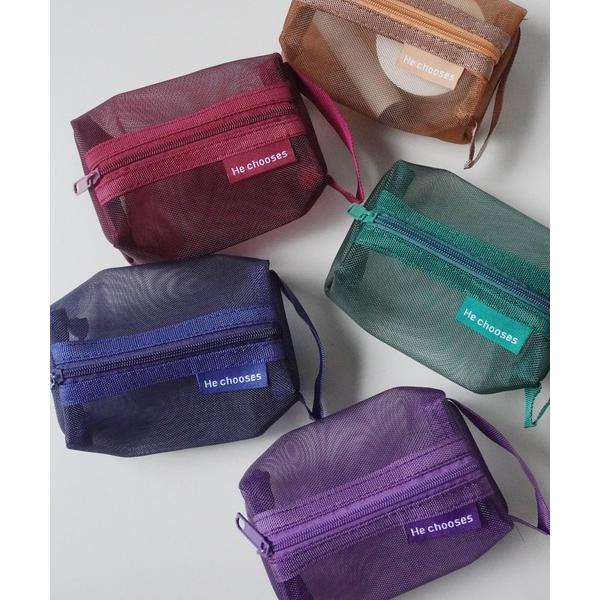 ポーチ 「 Sowel. / ソエル 」 ミニマム カラー 立体 メッシュ ポーチ / 小物入れ #...