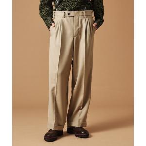 パンツ ギャバジンワイドパンツ メンズ