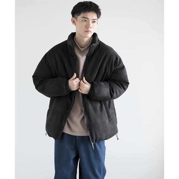 ダウンジャケット ダウン aimoha men Suede Softshell Eco Down J...