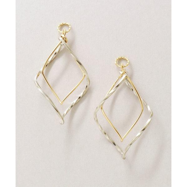 ピアス 「 Palette」GF　コンビメタルダイヤチャーム レディース